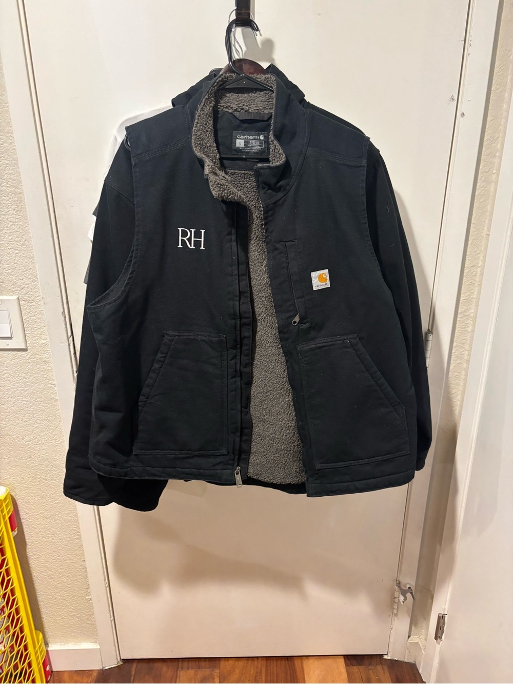 Carhartt Black Sherpa-Lined Work Vest